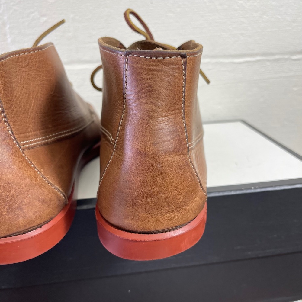 Sebago Campsides Brown Leather Chukka Ankle Boots Handsewn Lace up Men's 7 US - Picture 10 of 16